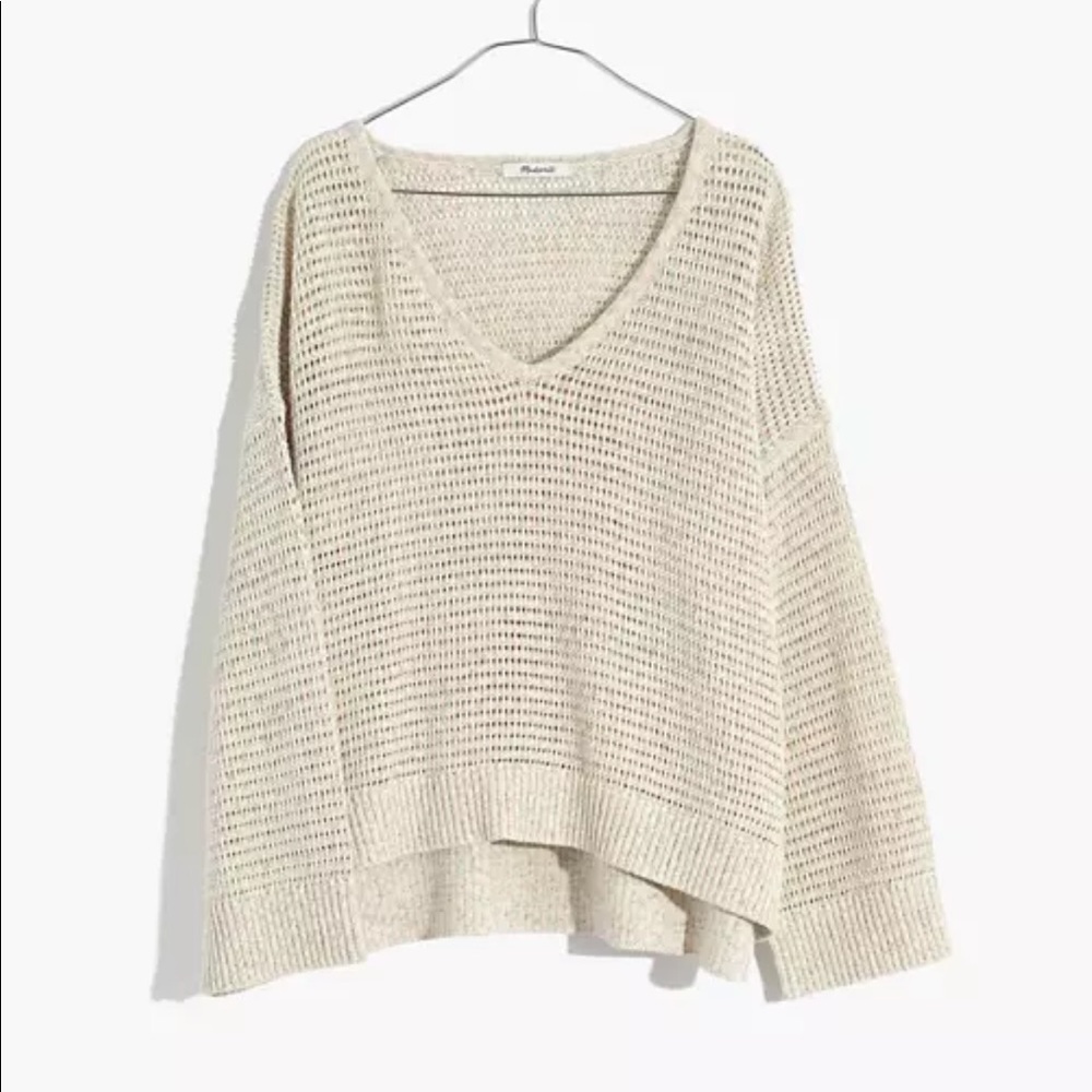 Madewell rainbow marled Seville sweater sz L